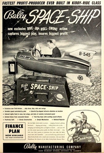Space ship kiddie ride - -,