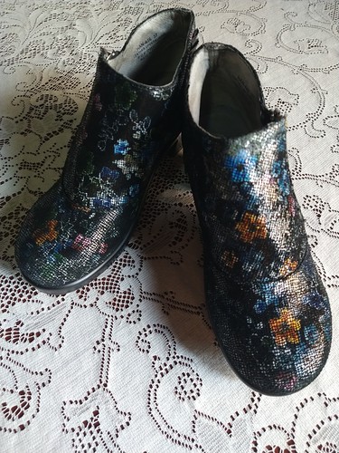 Women black leather alegria - black,