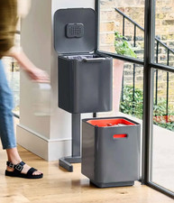 Joseph Joseph Totem Compact 40L Graphite Waste & Recycling Bin