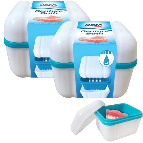 2pk cleaning denture bath case - cleaning,