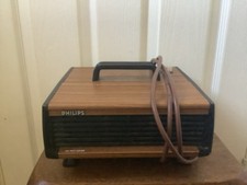 Vintage Philips Fan Heater 2000W HD 3250 Retro Wood Effect TESTED Table Desk Top