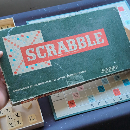 Vintage scrabble board game - vintage,