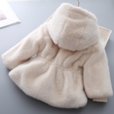 Baby Kids Girls Faux Mink Fur