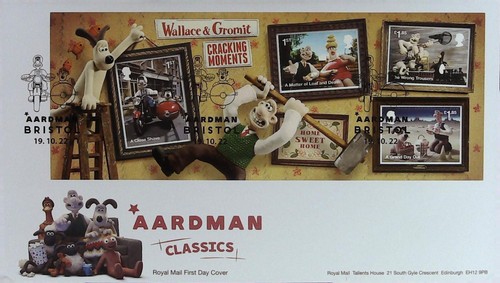 2022 fdc aardman classics - fdc,