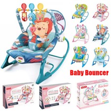 Baby Infant To Toddler Bouncer Rocker Swing Chair Vibration Soft Soothing Music