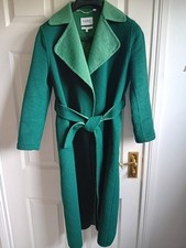 Farhi  by Nicole Farhi green wool two tone wrap Coat Size 10