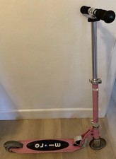 Micro Scooter Pink, Ages 5-12, Adjustable Height, Foldable, New Grips