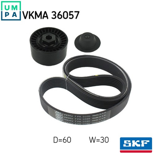 Vribbed belt set vkma - set, 36057