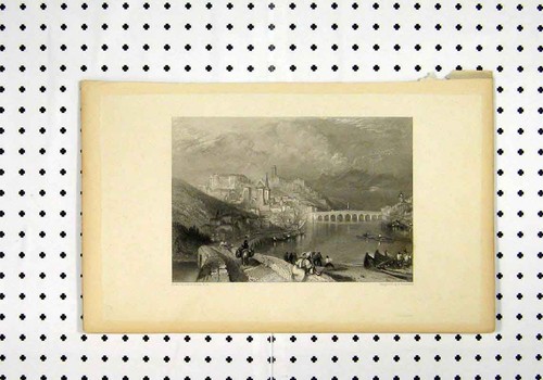 Original old antique - old, print