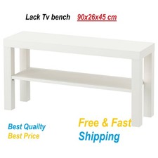 2 Tier Lack TV Bench White 90x26x42cm Entertainment Media cabnet unit ikea new