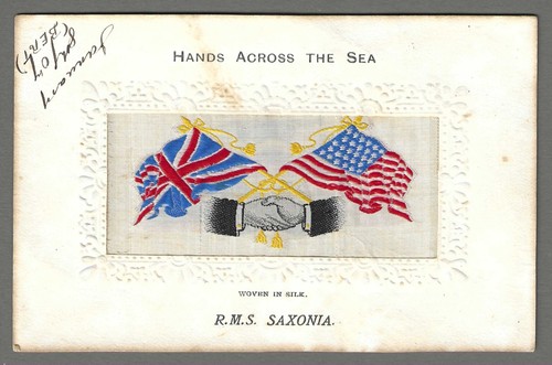 Vintage silk embossed postcard