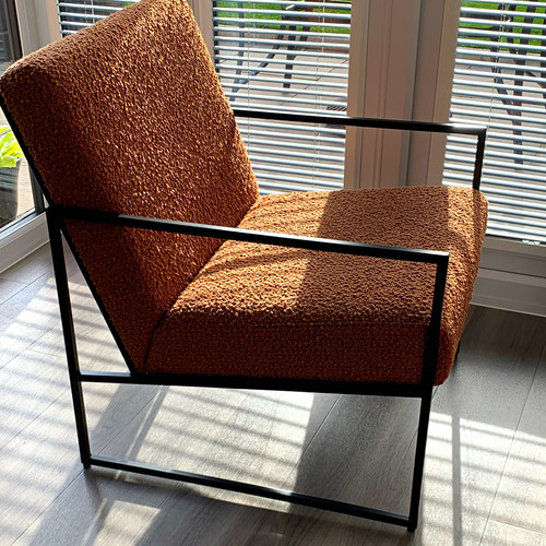 Orange upholstered accent - orange,