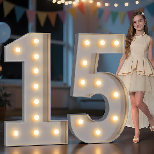 Marquee numbers birthday - marquee,