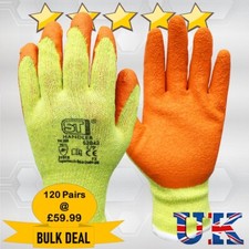 120 PAIRS LATEX COATED ORANGE
