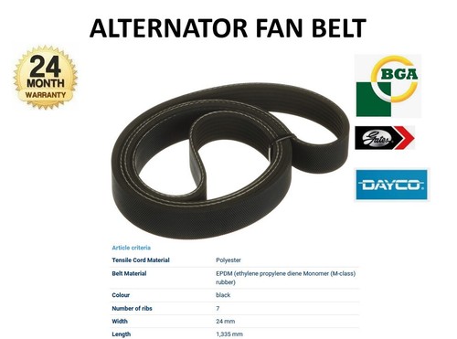 Alternator fan belt - alternator,