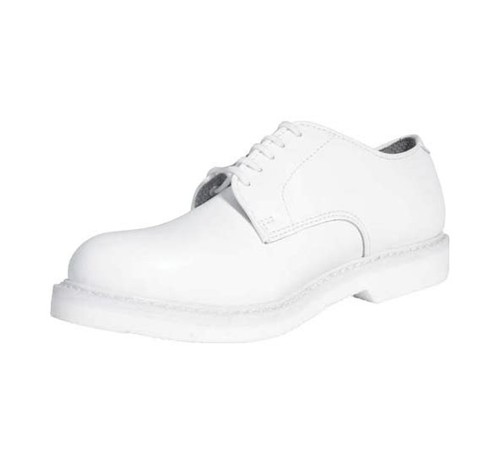 White leather oxford work - white,