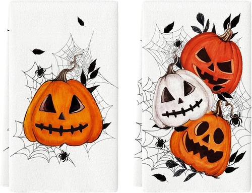 Halloween tea towels - halloween,