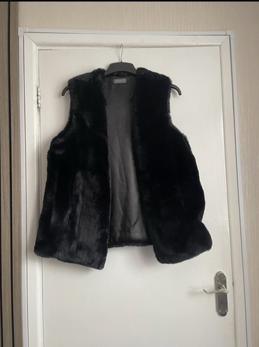 Ladies girls faux fur gilet - faux,