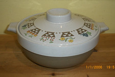 Vintage Midwinter Fruit Basket Tureen Lidded Casserole Dish