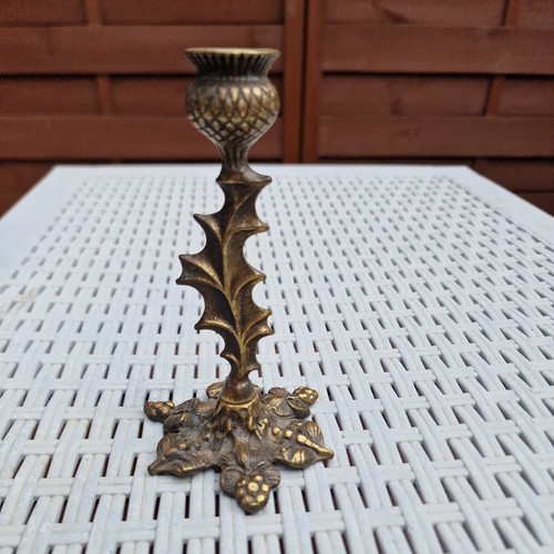 Vintage brass thistle - brass,
