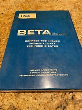 Lancia Beta 1976-1981 OEM Technical Data Shop Service Repair Manual Engine Guide