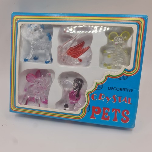 Vintage 1970s crystal pets - crystal,