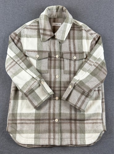 Mng mango brown tan plaid - mango,