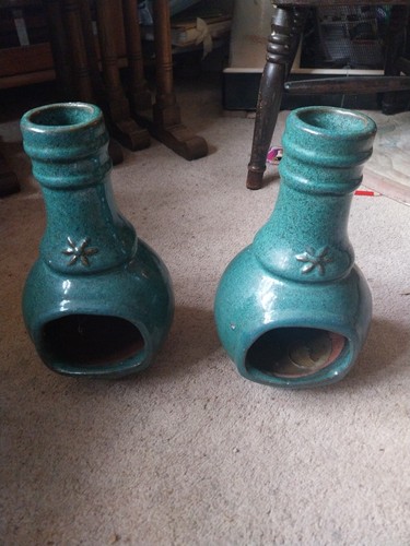 Pair green glazed - of,