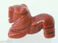 Gemstone Lion and Tiger Hand Carved Ornament Haematite Tiger Eye Jasper Obsidian