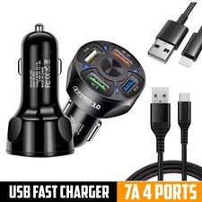 35W 4 Port Fast Car Charger