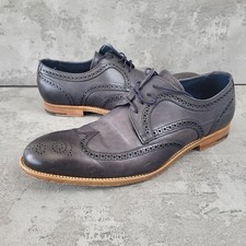 Barker Victor Creative Collection Brogue Shoes Men UK 10G Navy Leather Lace-Up