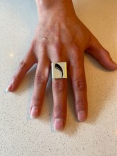 Unusual silver metal ring