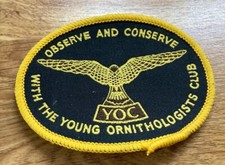 YOC Young Ornithologists Club Woven Cloth Patch Badge 80’s Unused