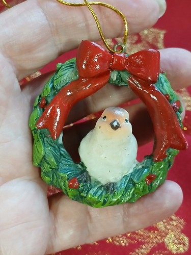 Vtg 90s birds in wreaths - birds,