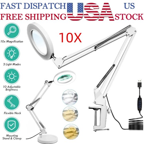 10x magnifying glass desk - glass,