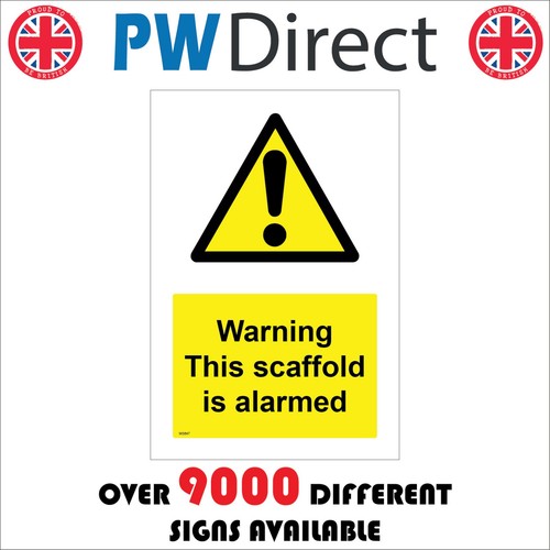 Sign warning this scaffold - sign,