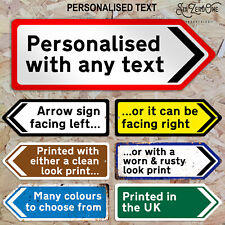 Personalised Arrow Metal Sign