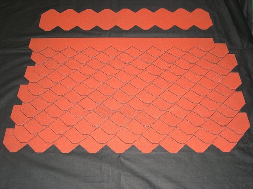 Set roof shingles slate - roof,
