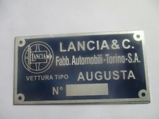 Nameplate Lancia plate sign