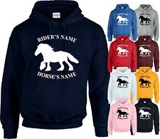 Personalised Hoodie Horse Gypsy Cob Equestrian Adults Kids Women Christmas Top