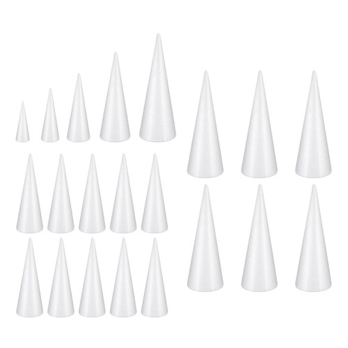 Foam cones white - cones, crafts