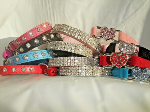 Cat collar diamante safety - collar,