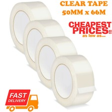 CLEAR STRONG PARCEL PACKING TAPE CARTON SEALING 48MM X 66M SELLOTAPE PACKAGING