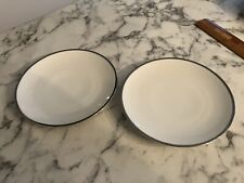 2 x Thomas China Medallion Germany Wide Platinum Band 17.5 cm Side/Bread Plates