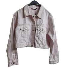 Zara light pink cropped denim