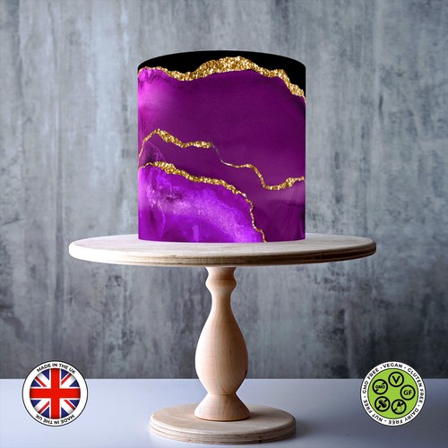 Purple gold geode agate - purple,