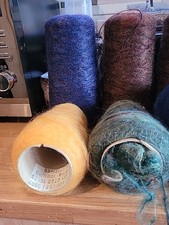 10 Large Cones Of Mohair/wool