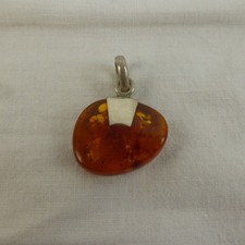 Amber Sterling Silver 925 Pendant Unboxed