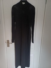 WOMENS AMAZING BLACK KNITTED MIDI/MAXI DRESS BY COS BNWOT