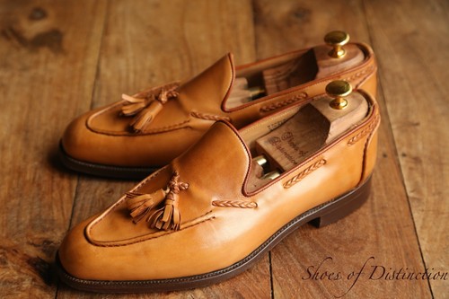 Trickers tan leather tasselled - tan,